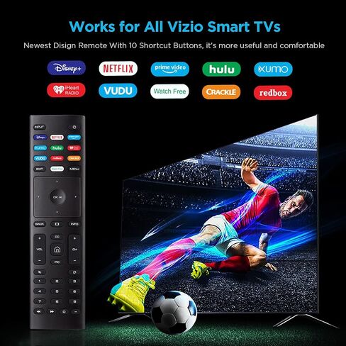 Universal Remote Control Replacement for All Vizio P-Series M-Series V-Series D-Series Smartcast Series LED LCD UHD OLED Smart TV with Shortcut Buttons Disney, Netflix, Prime Video, Hulu and More in Kuwait