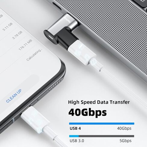 AreMe 140W USB C Magnetic Adapter (2 Pack), 24Pins Right Angle 90 Degree USB C Male to USB C Female 40Gbps Connector for MacBook Pro/Air, Tablet, Laptop, Phone and More Type C Devices in Saudi Arabia