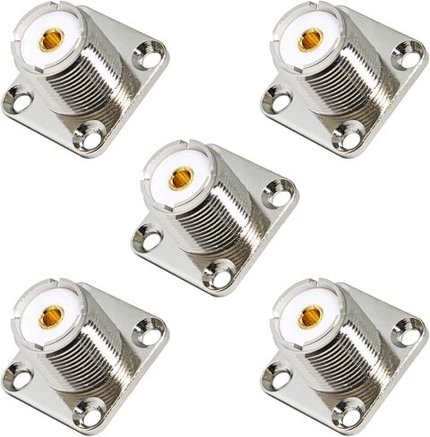 حامل هيكل SO239، 10 عبوات UHF أنثى PL259 جاك 4 فتحات لحام شفة لوحة تركيب موصل محوري RF لهوائي راديو CB Ham in Kuwait