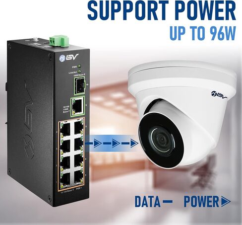 BV-Tech 11-Port Unmanaged Desktop Switch - 8 PoE Ports, 120W Total Power, All-Giga Ports in Kuwait