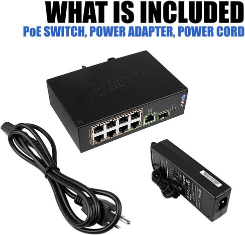BV-Tech 11-Port Unmanaged Desktop Switch - 8 PoE Ports, 120W Total Power, All-Giga Ports in Kuwait