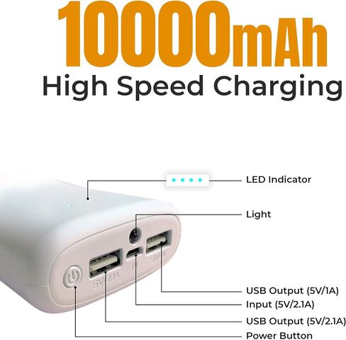 Portable Charger, Fast Charging 10000mAH Power Bank, Cutest Device for iPhone 15 14 13 12 11 Any Series, Samsung Galaxy S23 S22 S21 S20 Fold/Flip ETC in Saudi Arabia