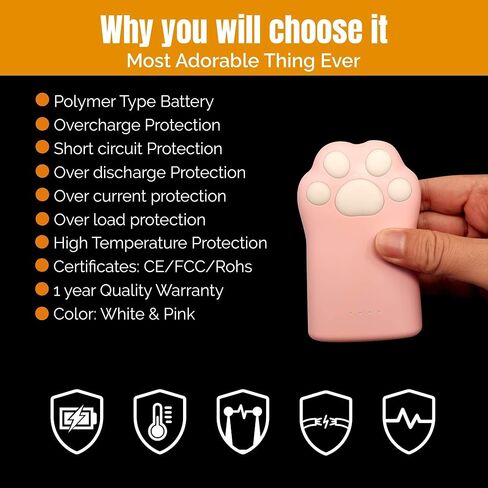Portable Charger, Fast Charging 10000mAH Power Bank, Cutest Device for iPhone 15 14 13 12 11 Any Series, Samsung Galaxy S23 S22 S21 S20 Fold/Flip ETC in Saudi Arabia