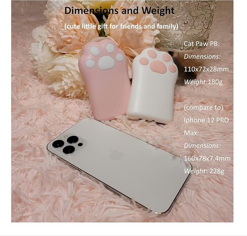 Portable Charger, Fast Charging 10000mAH Power Bank, Cutest Device for iPhone 15 14 13 12 11 Any Series, Samsung Galaxy S23 S22 S21 S20 Fold/Flip ETC in Saudi Arabia