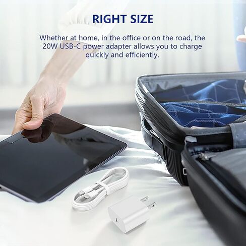 كتلة شاحن سريع iPhone 13 14، [معتمد من Apple MFi] قابس شاحن حائط مع كابل USB C إلى Lightning بطول 6 أقدام، محول طاقة مكعب من النوع C لشحن Apple لهاتف iPhone 14 Pro Max/13 Pro/12 Mini/11، iPad in Kuwait