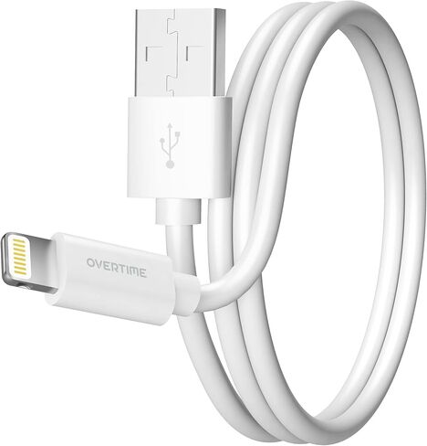 كابل شاحن iPhone Overtime بطول 4 أقدام (عبوة من قطعتين)، كابل USB إلى Lightning معتمد من Apple MFi، سلك USB بطول 4 أقدام لأجهزة iPhone 14/13/12/11/Pro/Max/Mini/SE/XR/XS/X/8/7 /بلس/6/6S، آيباد/آيباد إير 2/ميني in Kuwait