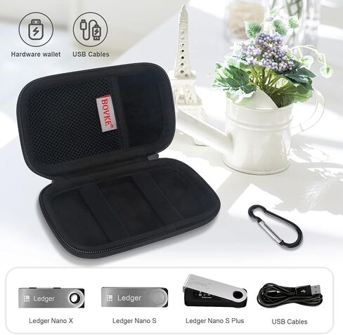 BOVKE Travel Case Compatible with Samsung T9 / T7 Shield/ T7 Touch / T7 Portable SSD USB 3.2 1TB, 2TB, 500GB Solid State Drives Holder with Extra Mesh Pocket for USB Cables, Black in Saudi Arabia