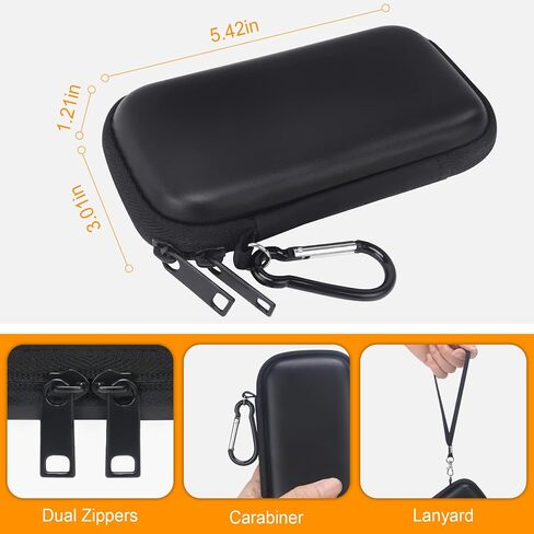 BOVKE Travel Case Compatible with Samsung T9 / T7 Shield/ T7 Touch / T7 Portable SSD USB 3.2 1TB, 2TB, 500GB Solid State Drives Holder with Extra Mesh Pocket for USB Cables, Black in Saudi Arabia