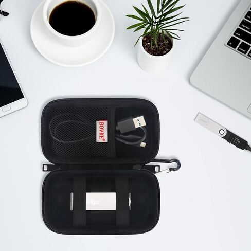 BOVKE Travel Case Compatible with Samsung T9 / T7 Shield/ T7 Touch / T7 Portable SSD USB 3.2 1TB, 2TB, 500GB Solid State Drives Holder with Extra Mesh Pocket for USB Cables, Black in Saudi Arabia