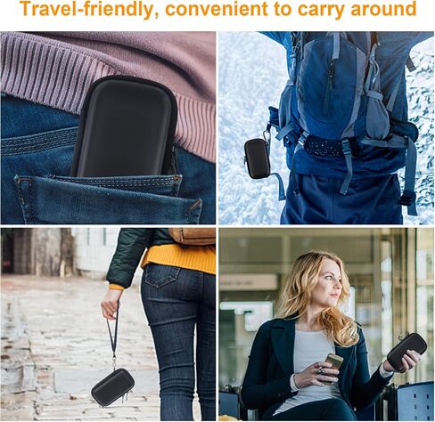BOVKE Travel Case Compatible with Samsung T9 / T7 Shield/ T7 Touch / T7 Portable SSD USB 3.2 1TB, 2TB, 500GB Solid State Drives Holder with Extra Mesh Pocket for USB Cables, Black in Saudi Arabia