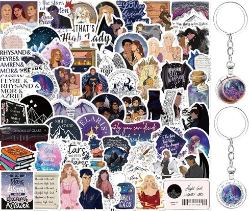 ريهيرو مجموعة ملصقات بضائع اكوتار، 60 قطعة من ملصقات الفينيل المقاومة للماء للابتوب وزجاجة المياه وقطعتين من سلاسل مفاتيح اكوتار in Kuwait