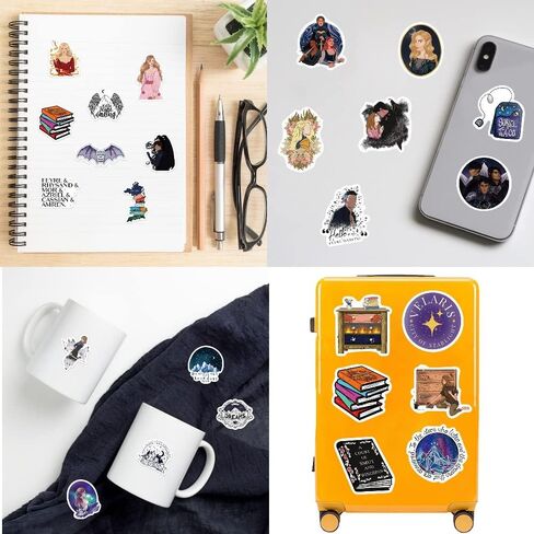 ريهيرو مجموعة ملصقات بضائع اكوتار، 60 قطعة من ملصقات الفينيل المقاومة للماء للابتوب وزجاجة المياه وقطعتين من سلاسل مفاتيح اكوتار in Kuwait