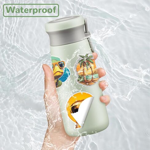 Hwook Cute Animals Waterproof Stickers, 160 PCS Mixed Colorful Cartoon Stickers, Stickers for Water Bottles, Guitar, Skateboards and Notebooks, These Fun Stickers for Kids Teens Girls Adults in Kuwait