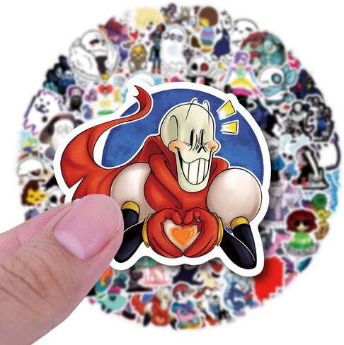 100 قطعة من ملصقات Undertale للأطفال والمراهقين والبالغين، ملصقات ألعاب كرتونية عصرية من الفينيل مقاومة للماء للأمتعة والدراجة والكمبيوتر المحمول وزجاجة مياه وهدايا Undertale للاعبي الألعاب in Kuwait