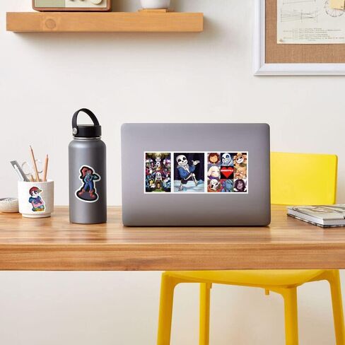 100 قطعة من ملصقات Undertale للأطفال والمراهقين والبالغين، ملصقات ألعاب كرتونية عصرية من الفينيل مقاومة للماء للأمتعة والدراجة والكمبيوتر المحمول وزجاجة مياه وهدايا Undertale للاعبي الألعاب in Kuwait