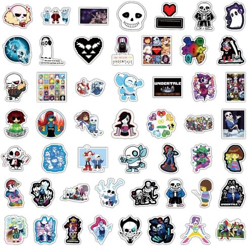 100 قطعة من ملصقات Undertale للأطفال والمراهقين والبالغين، ملصقات ألعاب كرتونية عصرية من الفينيل مقاومة للماء للأمتعة والدراجة والكمبيوتر المحمول وزجاجة مياه وهدايا Undertale للاعبي الألعاب in Kuwait