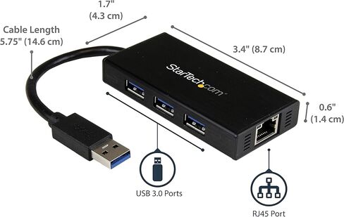 ستارتيك.كوم محول جيجابت ايثرنت مزدوج المنافذ بمنفذ USB 3 in Kuwait