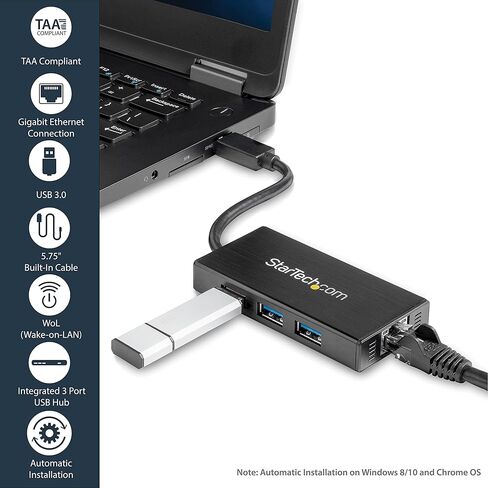 ستارتيك.كوم محول جيجابت ايثرنت مزدوج المنافذ بمنفذ USB 3 in Kuwait
