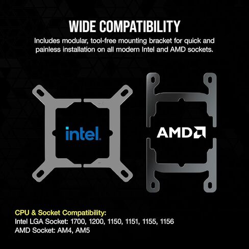 CORSAIR iCUE Link H100i RGB Liquid CPU Cooler - 240mm AIO - QX120 RGB Fans - Fits Intel® LGA 1700, AMD® AM5 - iCUE Link System Hub Included - White in Saudi Arabia