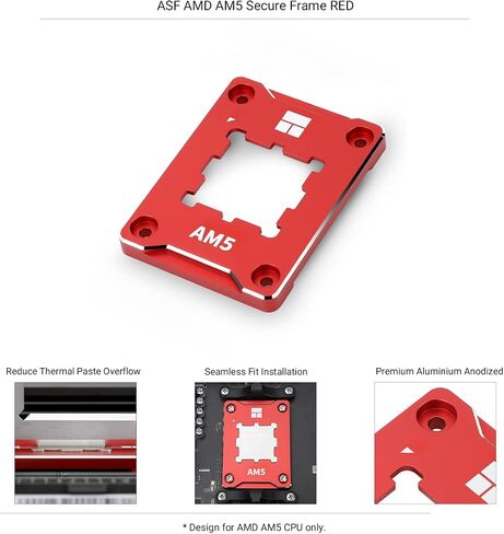 حامل وحدة المعالجة المركزية Thermalright ASF-RED AM5، إطار تثبيت تصحيحي مضاد للانحناء، حامل AM5 ثابت بالكامل لا يترك علامات، إطار اتصال AM5 مضاد للانحناء، معيار مبرد وحدة المعالجة المركزية in Saudi Arabia