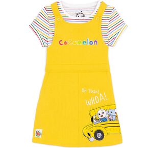 فستان CoComelon Pinafore للأطفال الصغار والبنات تي شيرت Dungaree Outfit in Kuwait