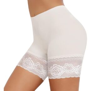 JOYSHAPER Slip Shorts for Under Dresses Thigh Bands Anti Chafing Lace Panties Underwear Women Base Layer