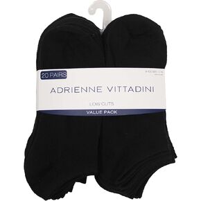 جوارب ADRIENNE VITTADINI النسائية ذات القطع المنخفضة حزمة اقتصادية 20 زوجًا من الجوارب منخفضة الارتفاع قابلة للتنفس للارتداء الكاجوال والرياضي والجري in Kuwait