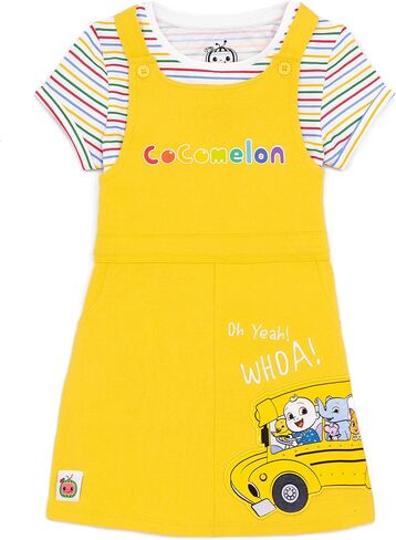 فستان CoComelon Pinafore للأطفال الصغار والبنات تي شيرت Dungaree Outfit in Kuwait