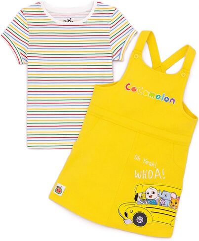 فستان CoComelon Pinafore للأطفال الصغار والبنات تي شيرت Dungaree Outfit in Kuwait