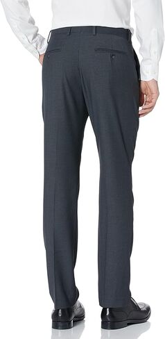 بنطال Perry Ellis الرسمي للرجال ذو قصة ضيقة، مع قماش مطاطي أمامي مسطح (مقاس الخصر 26-42) in Kuwait