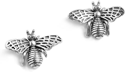 SLUYNZ 925 Sterling Silver Bee Earrings Studs for Women Teen Girls Cute Bumble Bee Earrings (A-Silver) in Saudi Arabia