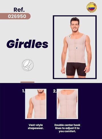 Fajitex Fajas Colombianas para Hombres Mens Girdle High Compression Garmen Shapewear Body Shaper for Men 026950 036950 in Saudi Arabia