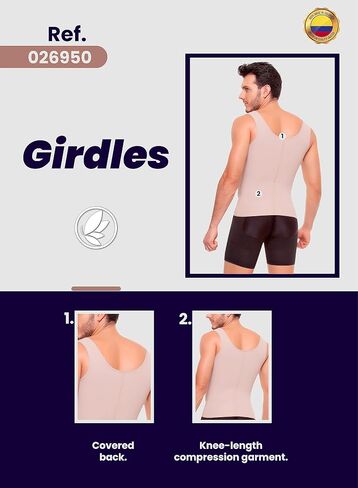 Fajitex Fajas Colombianas para Hombres Mens Girdle High Compression Garmen Shapewear Body Shaper for Men 026950 036950 in Saudi Arabia