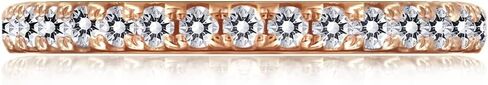 Amazon Collection Platinum or Gold Plated Sterling Silver Wedding Set Rings set with Round Cut Infinite Elements Cubic Zirconia in Saudi Arabia