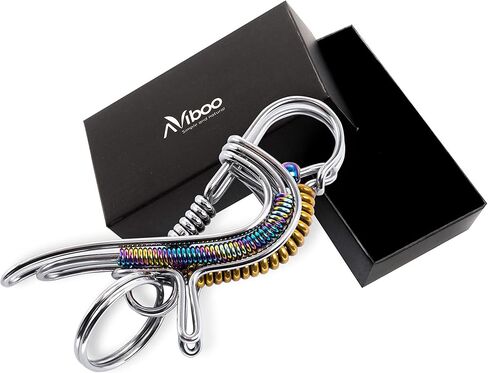 سلسلة مفاتيح الطيور المصنوعة يدويًا من الفولاذ المقاوم للصدأ من Aviboo - حلقات مفاتيح وسلاسل مفاتيح السيارة للأب والأب والرجال والنساء والأزواج in Kuwait