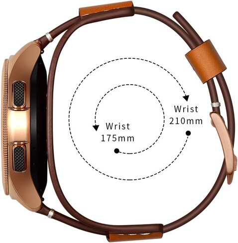 سوار ساعة من الجلد الطبيعي من Balerion Cuff، متوافق مع ساعة Samsung Galaxy Watch 5، Galaxy Watch 4، Galaxy watch3 41 مم، ساعة Galaxy 42 مم، Gear Sport وغيرها من الساعات القياسية بعرض شريط 20 مم in Kuwait