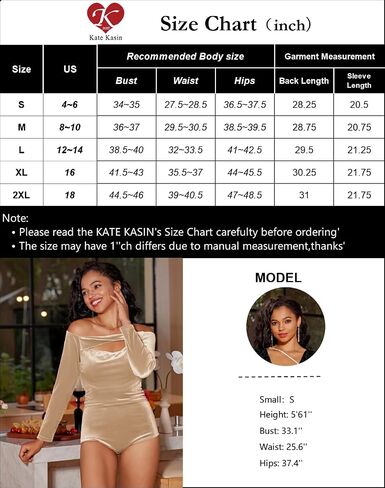 Kate Kasin Women Velvet Long Sleeve Bodysuit Off Shoulder Cutout Tops Black Skims Body Suits Fashion 2023 in Saudi Arabia