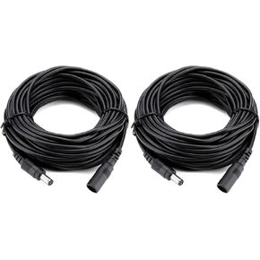 2PCS 33FT(10m) 12V DC Power Extension Cable 2.1mm x 5.5mm DC Plug Adapter Cord for CCTV Security Camera (Black) in Kuwait