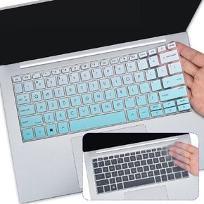 قطعتان من غطاء لوحة المفاتيح لجهاز 2022 2023 HP EliteBook 830 835 840 845 1040 G9 G10 Notebook 13.3 14 بوصة، واقي لوحة المفاتيح HP EliteBook 13.3 14 بوصة (لا يناسب 840 845 1040 G8 G7 G6 G5 G4 G3)، أسود + شفاف in Kuwait