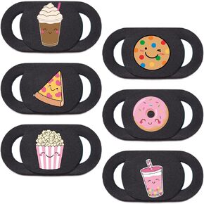 Veekyvicky Laptop Camera Cover Slide Webcam Cover for Privacy Fits for Mini PC, PC, Surface, Tablet, Desktop Computer, Smart Phone - 6 Packs, Sweets