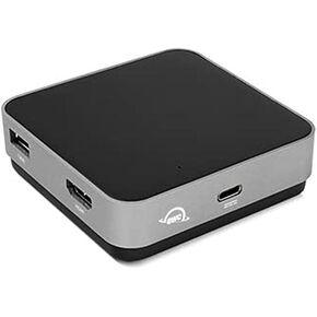OWC USB-C Travel Dock, 5 Port, 100W Power Pass Through, one 4K Display @ 30Hz, USB 3.1, HDMI, SD Card, Compatible with Thunderbolt 3 Macs & PCs, iPadOS, Android, Chrome OS Devices