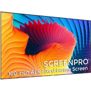شاشة عرض SCREENPRO مقاس 100 بوصة ALR لرفض الضوء المحيط للمسرح المنزلي، شاشة رفض ضوء السقف بإطار ثابت 16:9 4K/8K Ultra Edge لجهاز عرض قصير جدًا وجهاز عرض ليزر in Kuwait