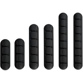 BGGCHEECA BU-B Wire/Cord/Cable Organizer White Cord Holder, Wire Organizer USB Cable Management Cord Keeper, Cable Clips for Car Home and Office. (6PACK, Black) in Kuwait