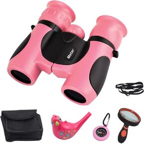 Mstar 8x21 Small kids binoculars Childrens binoculars Real kids binoculars 4,5,6,7,8,9,10 years old Child binoculars for bird watching (Blue)