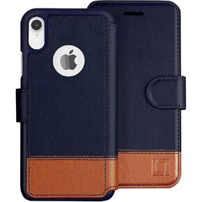 LUPA Legacy iPhone XR Wallet case for Women and Men, Case with Card Holder [Slim & Protective] for Apple XR (6.1"), Vegan Leather i-Phone Cover, Phone Case, Desert Sky