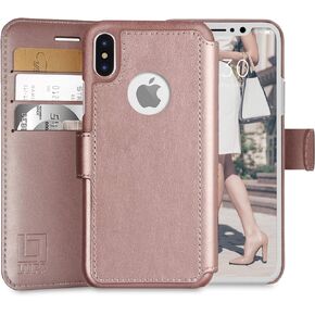 LUPA Legacy iPhone XR Wallet case for Women and Men, Case with Card Holder [Slim & Protective] for Apple XR (6.1"), Vegan Leather i-Phone Cover, Phone Case, Desert Sky