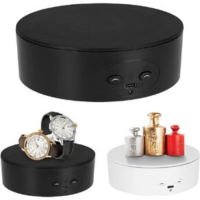 Bosgladek Motorized Rotating Display Stand, 5in/11lbs Load, 360° Rotating Platform for Jewelry Watch 3D Models Cake, Electric Spinning Display Stand for Live Show, Products Video shoot