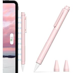 iLzyty Holder Case Compatible with Apple Pencil 2nd Generation, New TPE Material Pencil Cover, Anti-Slip Grip Pencil Holder Sleeve, Magnetic Charging & Double-Tapping Supported
