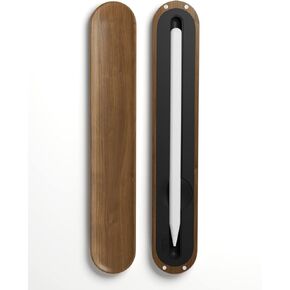 حامل حافظة من خشب الجوز من AFOOYO لأقلام Apple الجيل الأول والثاني، حافظة حمل ممتازة واقية من السيليكون متوافقة مع ملحقات أقلام Apple، وأطراف القلم، والأغطية (قلم رصاص مع حافظة رفيعة) in Kuwait