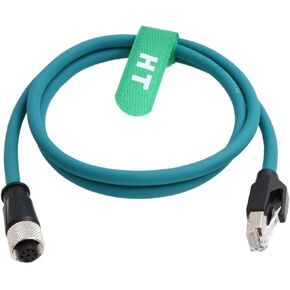 HangTon Ethernet Cable M12 A-Coded 8 Pin Female to RJ45 Cat-7e Patch Cord for Industrial Actuator Sensor Profibus Network Automation Application 10m in Kuwait